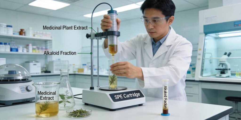 SPE purification of alkaloids from botanical extracts