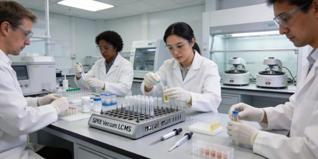 SPE cartridge used for metabolite profiling sample preparation