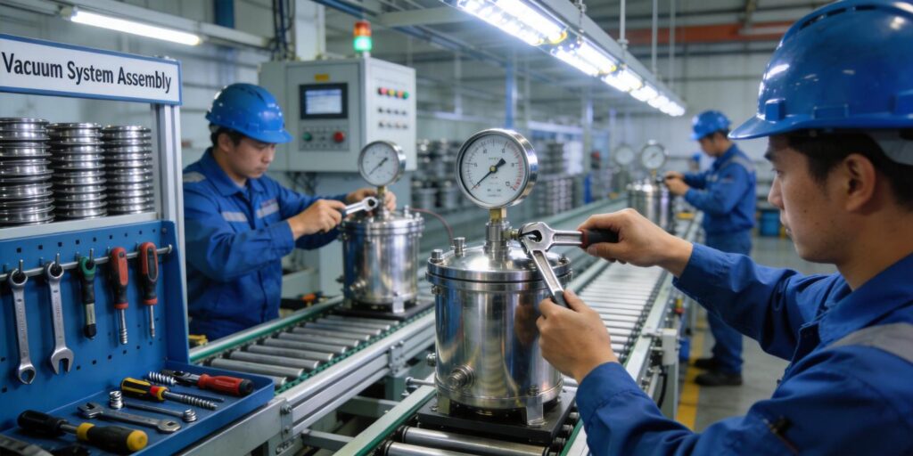 Vacuum gauge installation during OEM system assembly