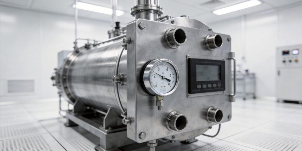 Vacuum gauge mounted on OLED deposition chamber
