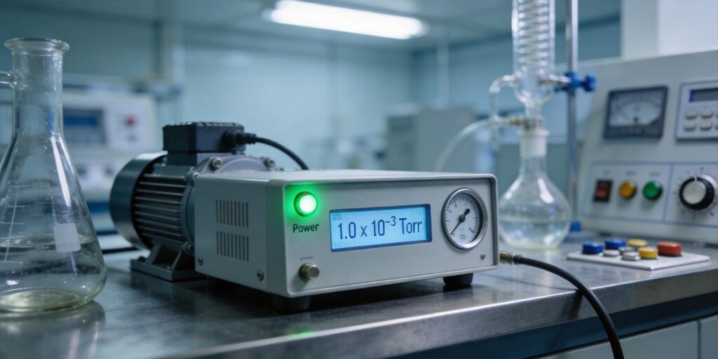 Vacuum gauge display stabilizing after startup