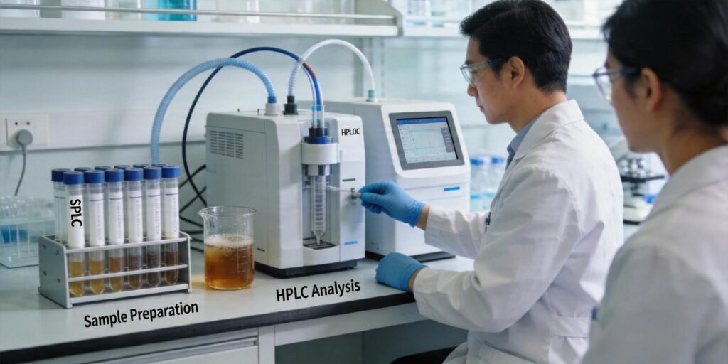 SPE purification of organic acids from fermented food samples