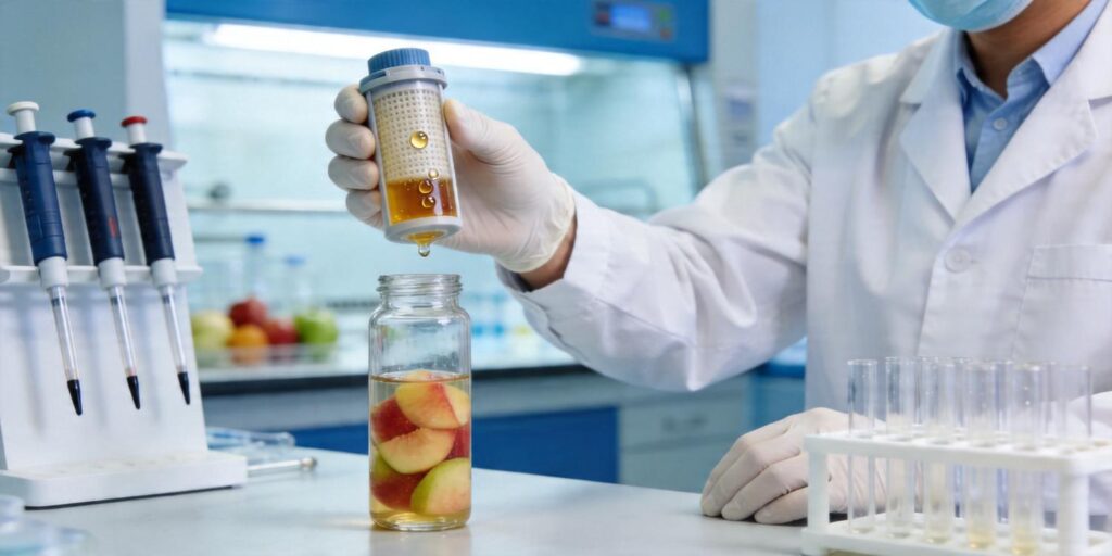 SPE cleanup of food extracts for pesticide residue testing