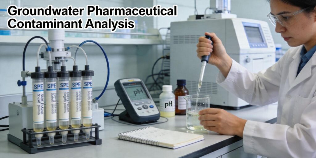 SPE extraction of pharmaceutical contaminants from groundwater