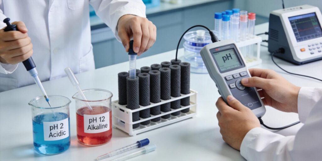 polymeric SPE cartridge used in laboratory sample preparation