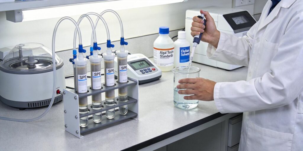 SPE extraction of algal toxins from environmental water samples