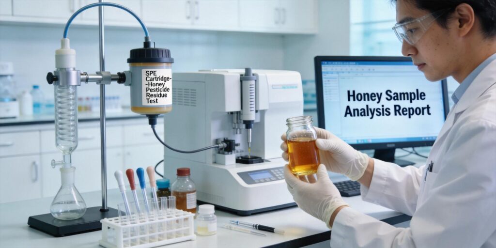 laboratory SPE cleanup used for antibiotic testing in honey samples
