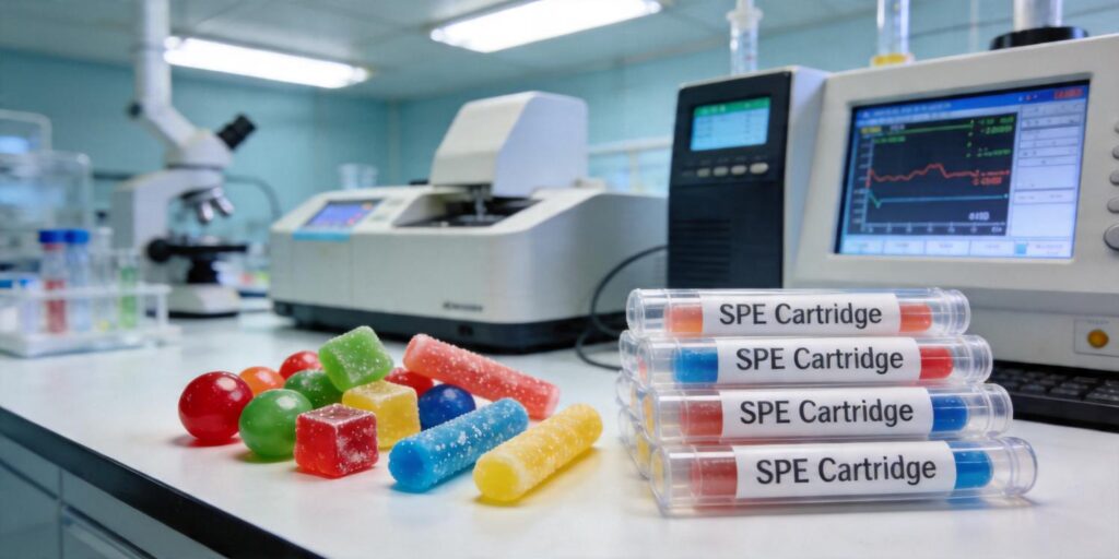 SPE purification of candy extracts used for flavor analysis