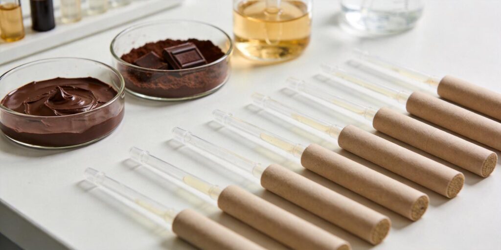 SPE purification workflow for chocolate sample extracts