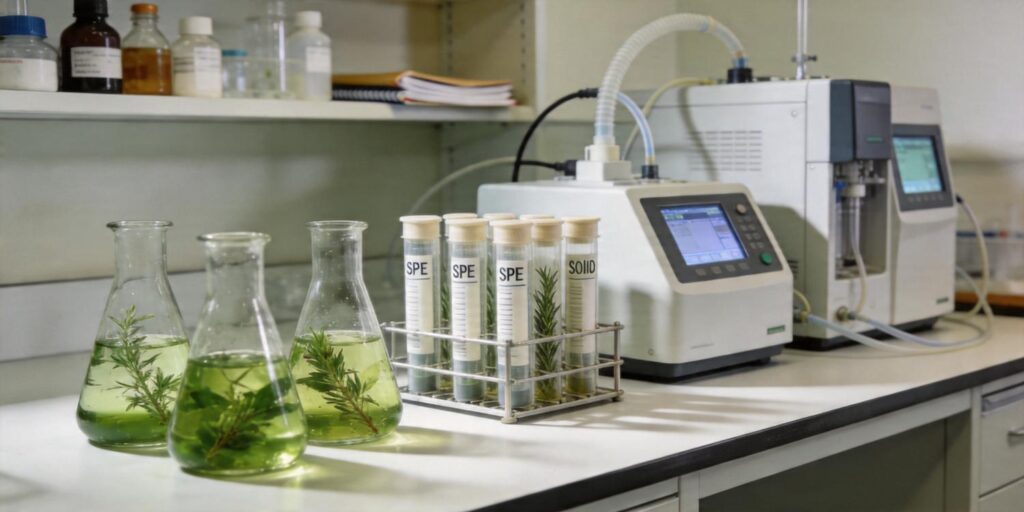 SPE extraction of flavonoids from plant extract samples