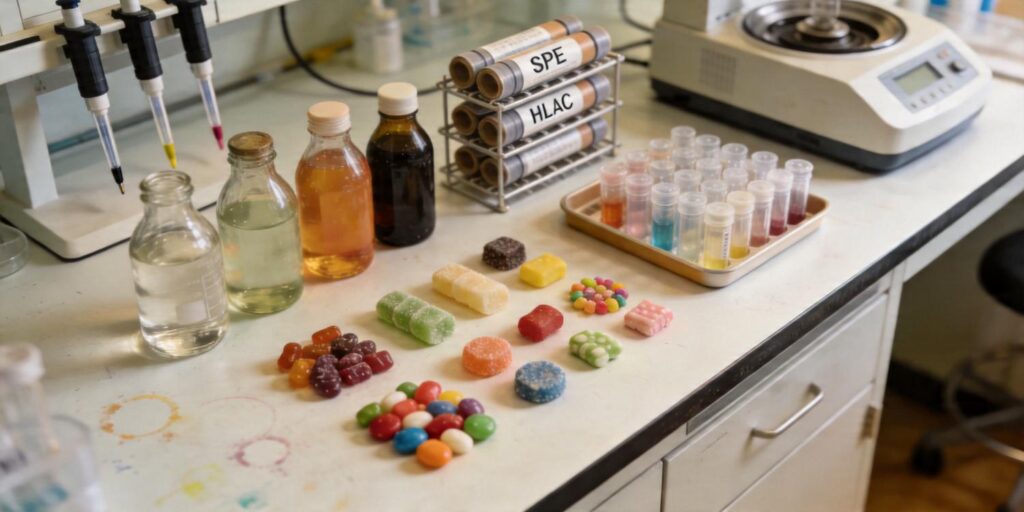 SPE purification of food extracts for artificial colorant analysis