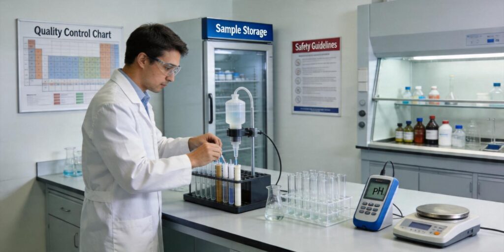 SPE extraction of industrial contaminants from environmental water