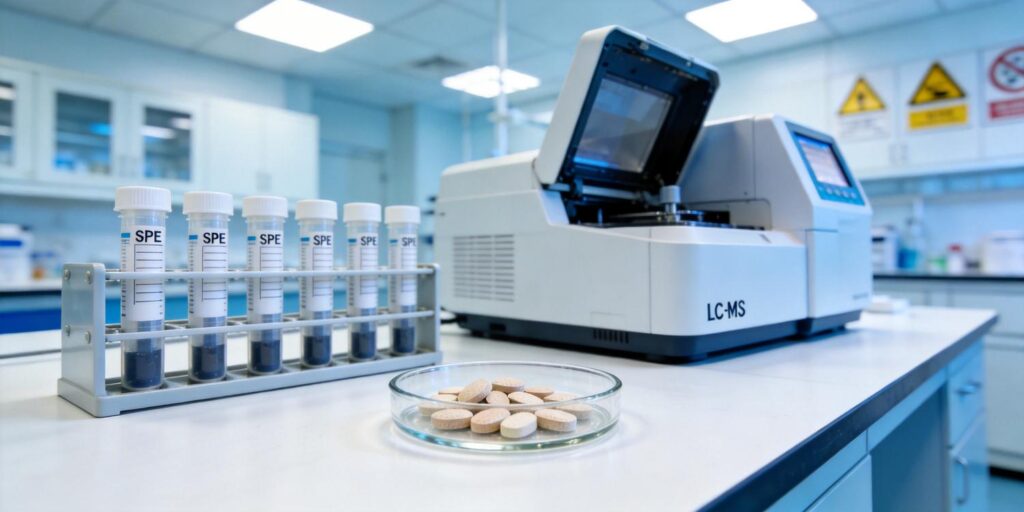 SPE purification workflow used for nitrosamine impurity testing