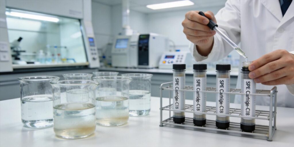 SPE extraction of personal care product contaminants from environmental water samples