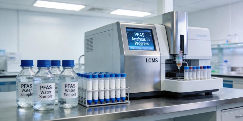 Laboratory SPE workflow used for PFAS environmental testing