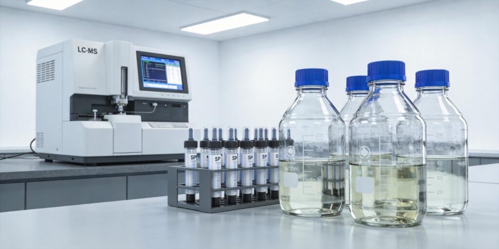 SPE extraction of pharmaceutical metabolites from wastewater samples