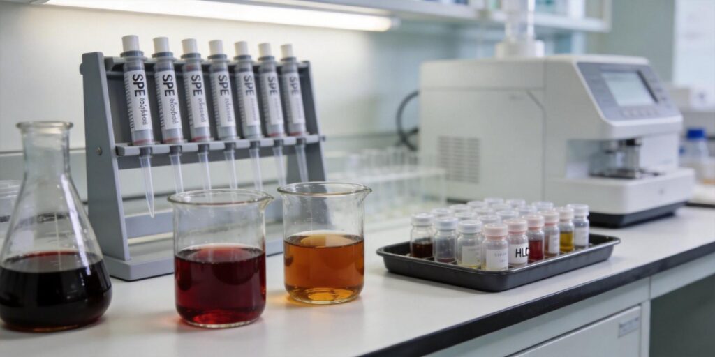 SPE purification of beverage samples for polyphenol analysis