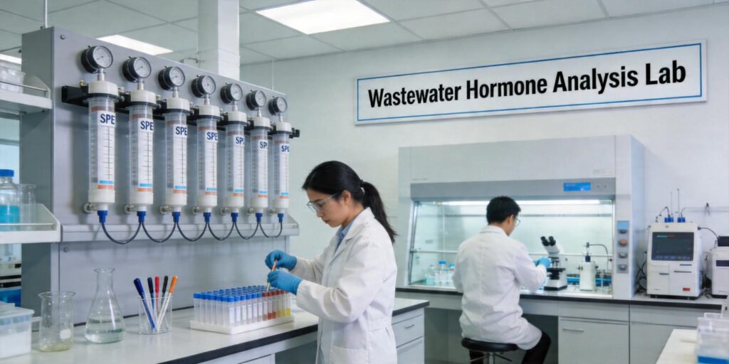 SPE extraction of steroid hormones from wastewater samples