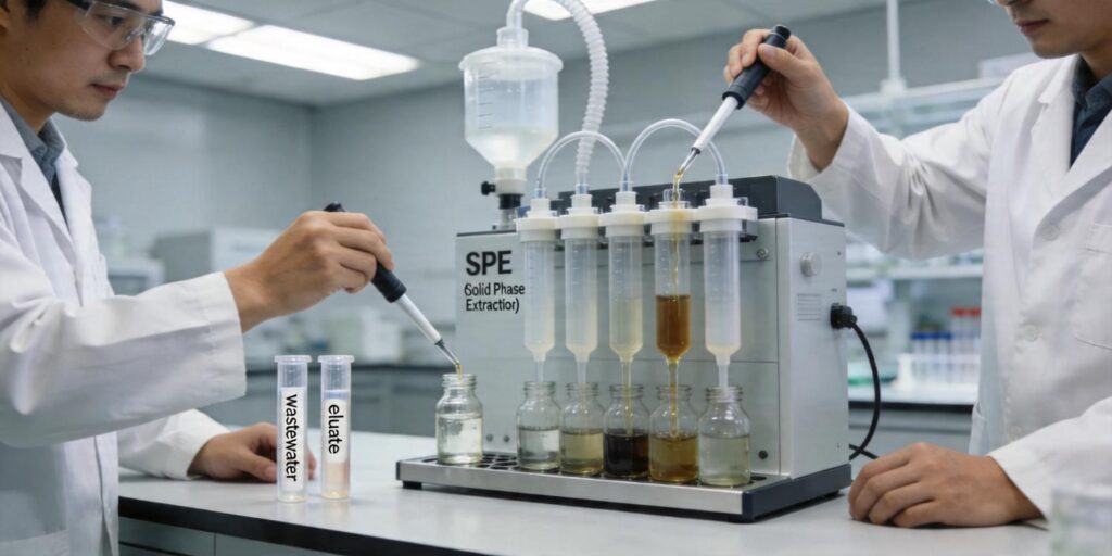 SPE extraction of drug metabolites from wastewater monitoring samples