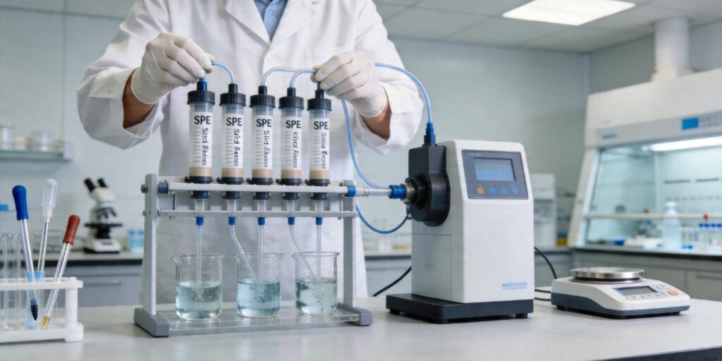 SPE extraction of disinfection byproducts from water samples