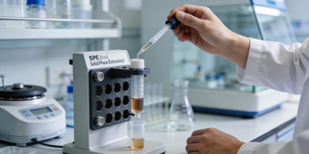 SPE cartridge extracting polar pharmaceutical compounds