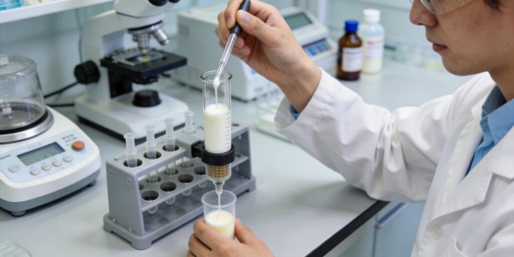 SPE cartridge extracting veterinary drug residues from milk
