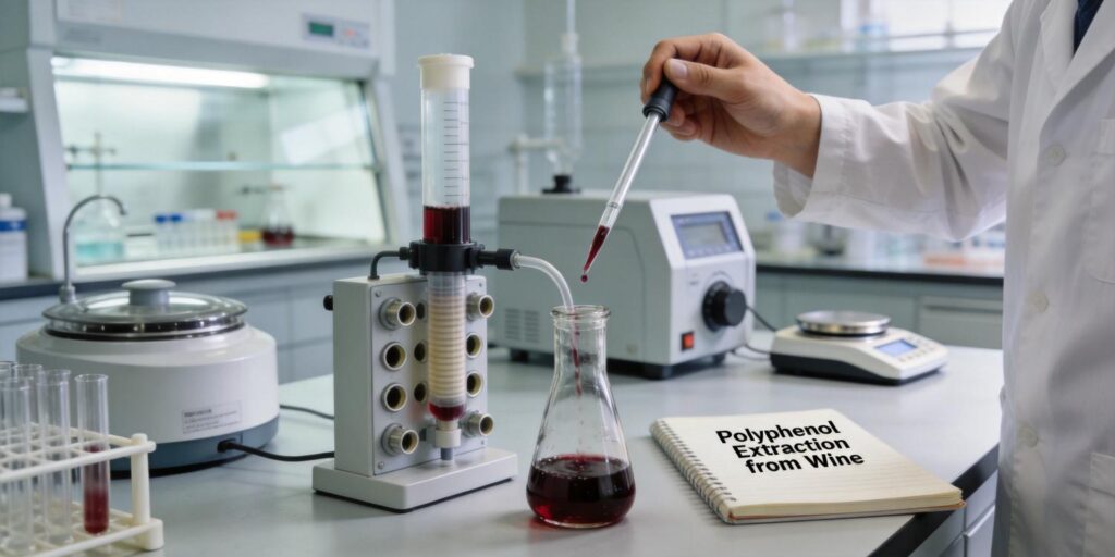 SPE extraction of polyphenolic compounds from wine samples