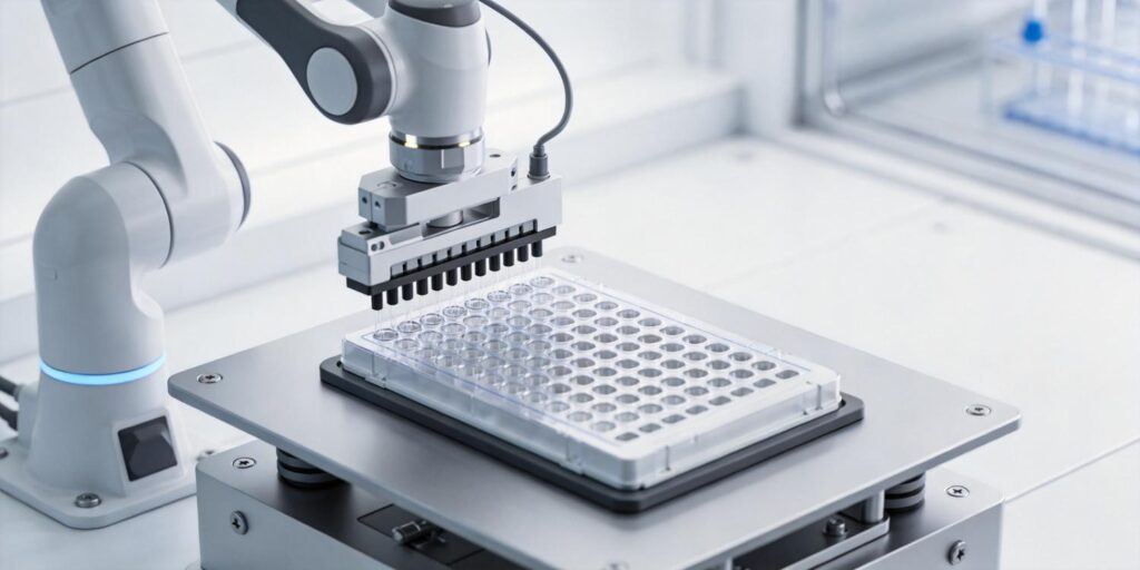 automated clinical lab using 96 well SPE plates for biomarker extraction