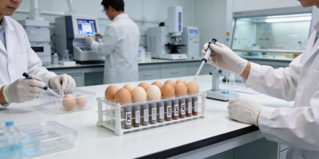 SPE cartridge extracting veterinary drug residues from egg samples