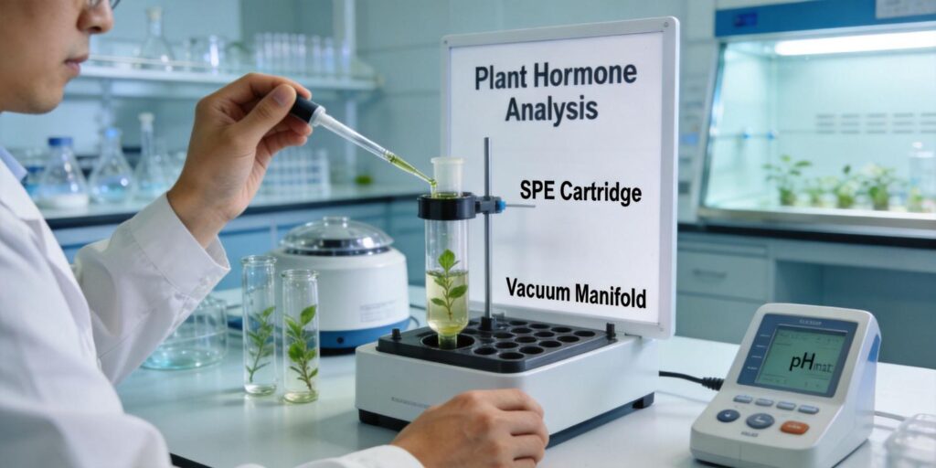 laboratory SPE extraction of plant hormones from agricultural samples