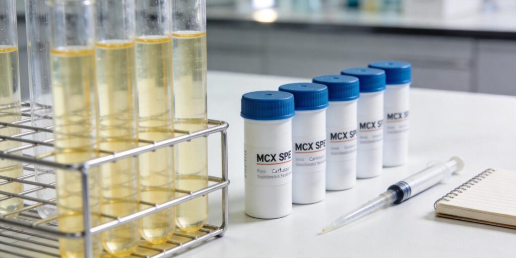 MCX SPE cartridge used for plasma pharmacokinetic sample preparation