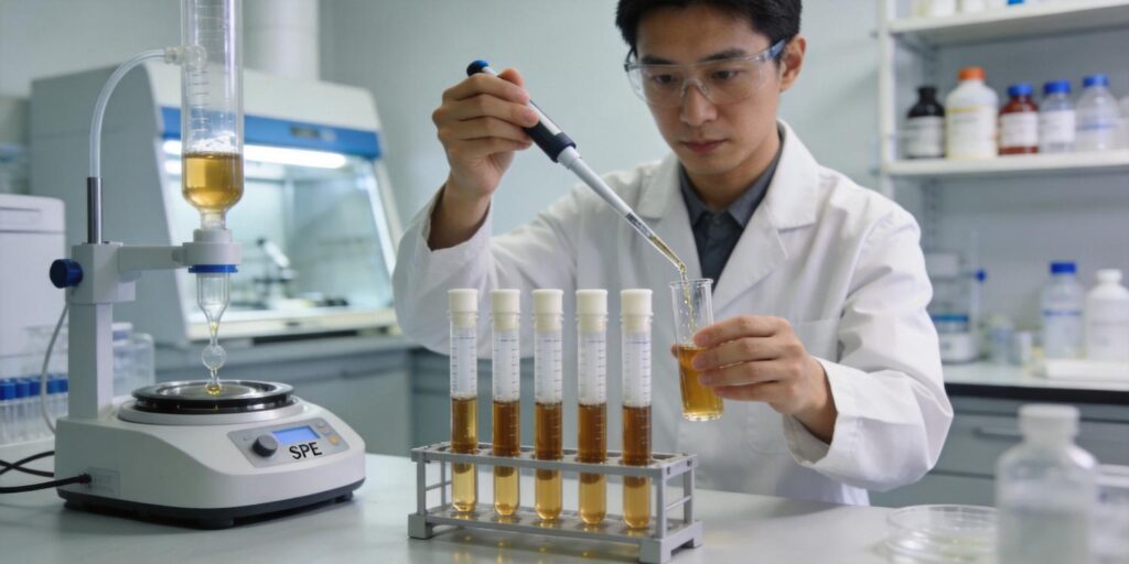 laboratory SPE extraction of amino acid metabolites from urine samples