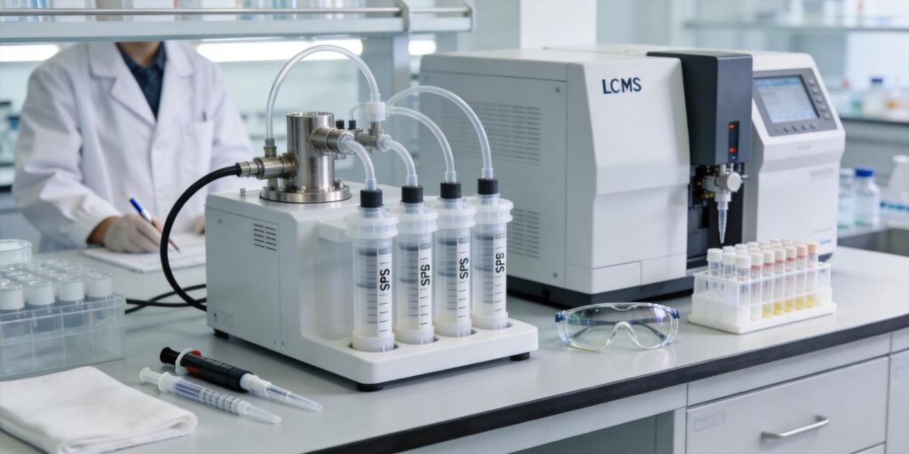 SPE cartridges used in LC-MS metabolomics sample preparation workflow