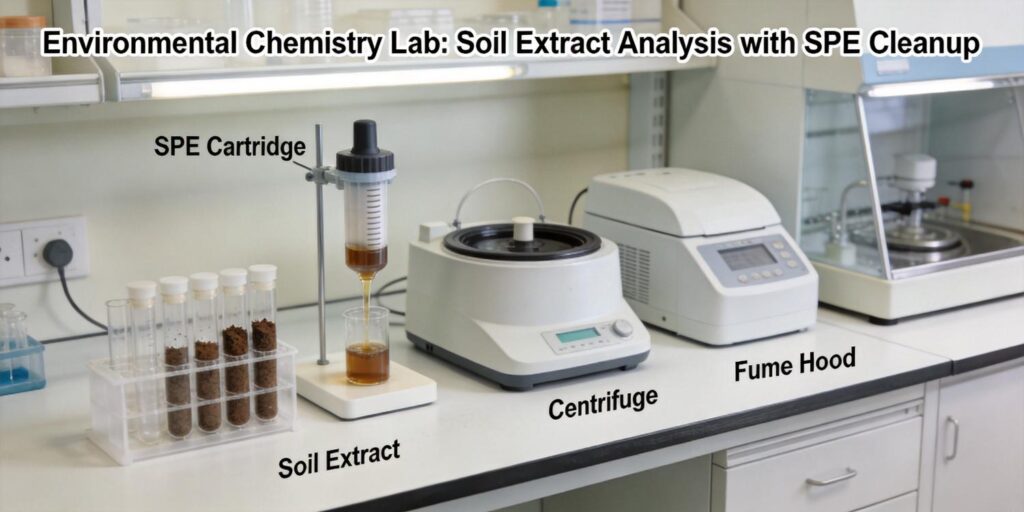 laboratory SPE extraction of PAH contaminants from soil samples