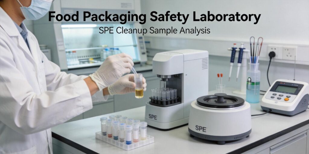 laboratory SPE extraction of plasticizers from food packaging samples